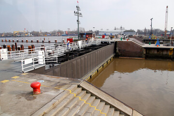 Kiel Canal, Brunsbuettel, Schleswig-Holstein, Germany, Europe