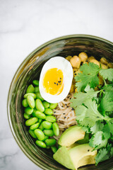 Sesame Noodle Bowl with Soft Boiled Egg