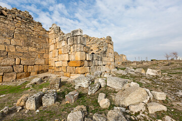 Ruins of Roman city of Hierapolis, Pamukkale, Turkey.