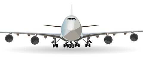 Fototapeta na wymiar illustration of an airplane with air cargo transportation 