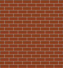 Seamless brown brick wall background. Stock vector illustration.