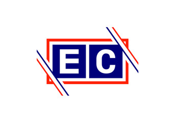 Initial Monogram Letter E C Logo Design Vector Template. E C Letter Logo Design