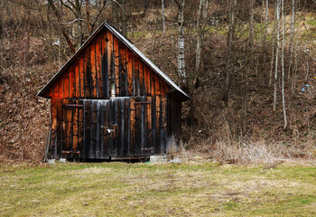 Traditional wooden house in the Occidental Carpathians, Romania