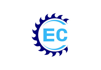 Initial Monogram Letter E C Logo Design Vector Template. E C Letter Logo Design