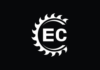 Initial Monogram Letter E C Logo Design Vector Template. E C Letter Logo Design