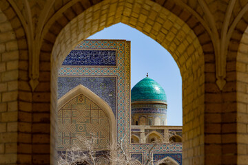 bukhara islamic nóbuildings, uzbekistan - obrazy, fototapety, plakaty
