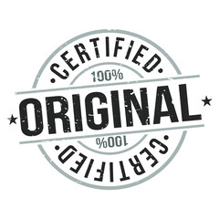 Original Certified Quality Original Stamp Design Vector Art Round Seal Badge.