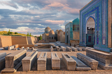 Historical necropolis of Shakhi Zinda in Samarkand, Uzbekistan