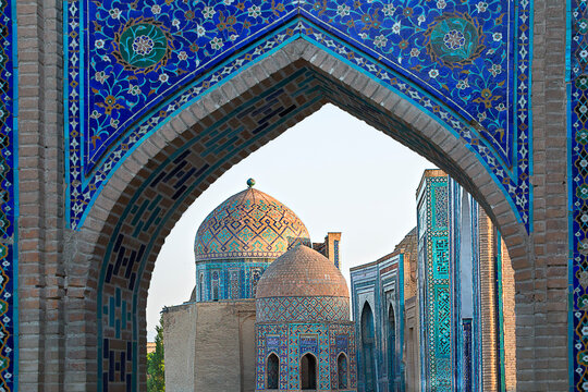 Historical necropolis of Shakhi Zinda in Samarkand, Uzbekistan