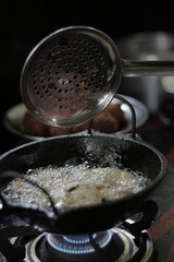 delicious evening food prepared during in a kitchen.