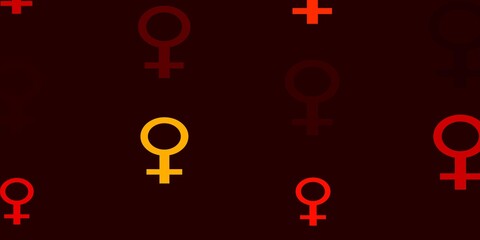 Obraz premium Light Red vector background with woman symbols.