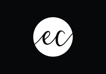 Initial Monogram Letter E C Logo Design Vector Template. E C Letter Logo Design