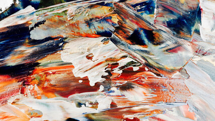 Colorful abstract background wallpaper. Modern motif visual art.  Mixtures of oil paint. Trendy...