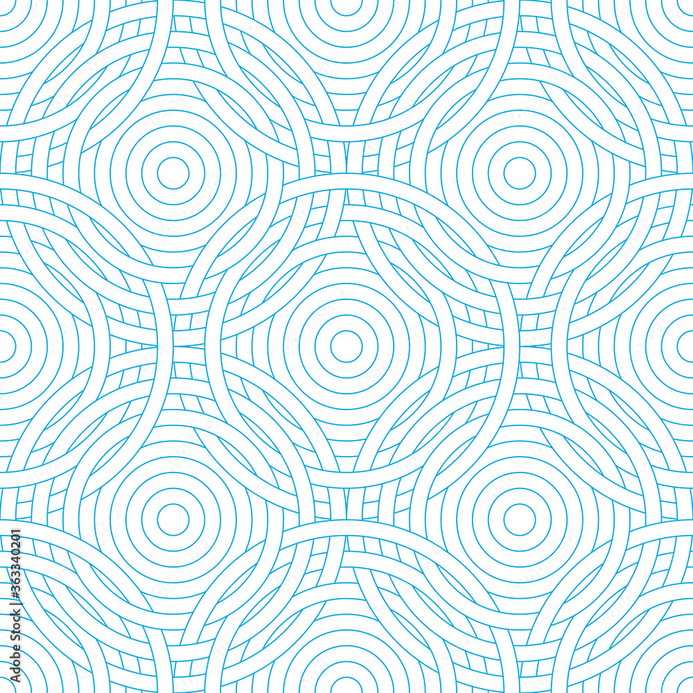 Poster abstract intersecting rings seamless pattern. pattern for home textiles and clothes.