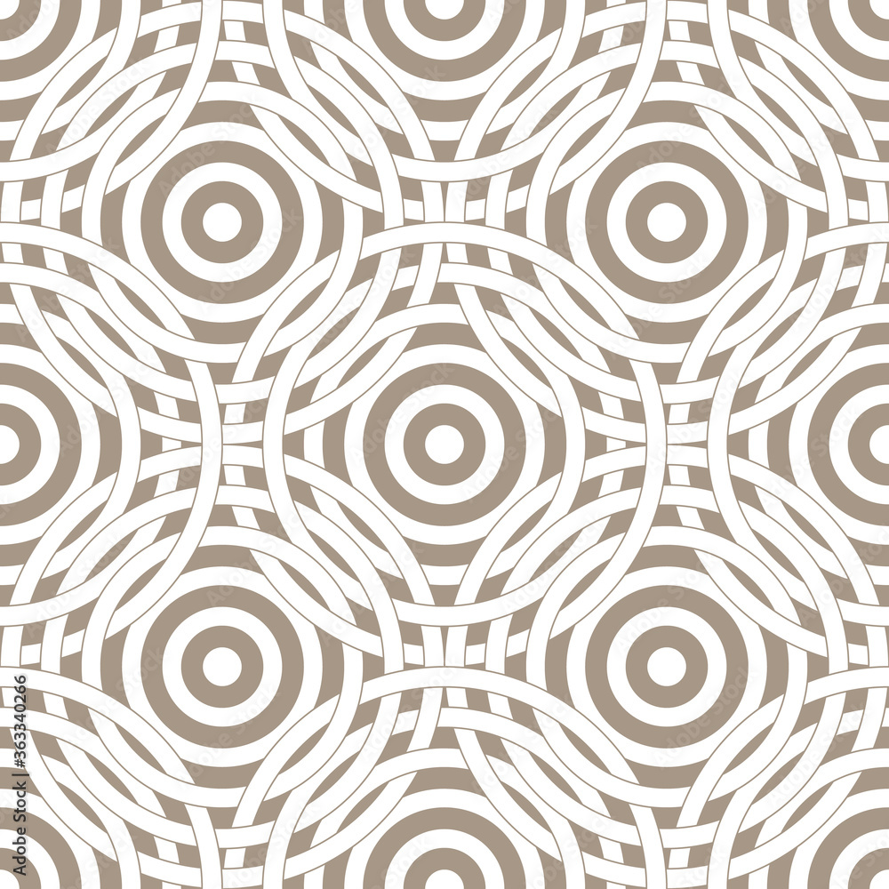 Poster abstract intersecting rings seamless pattern. pattern for home textiles and clothes.