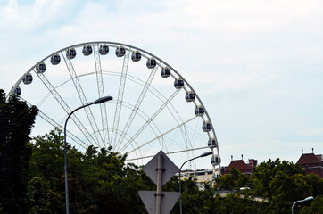 Fototapeta premium A beautiful view of Budapest city at Hungary.
