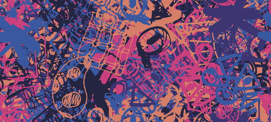 Multi-color abstract background. Color seamless texture. Grunge graffiti