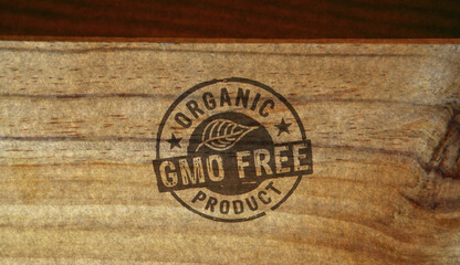 GMO free organic product stamp and stamping