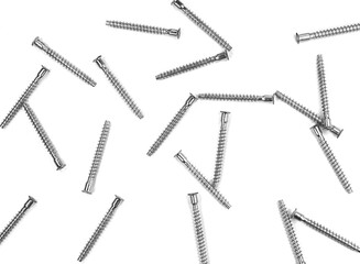 Screws isolated on a white background.