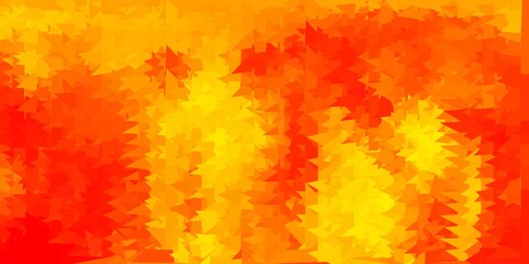 Naklejka na ściany i meble Light orange vector gradient polygon wallpaper.