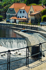 A beautiful view of Cesky Krumlov city at Austria.