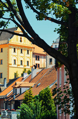 A beautiful view of Cesky Krumlov city at Austria.