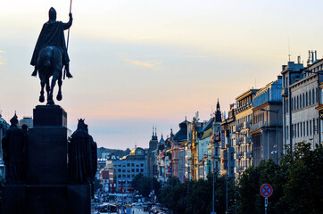 Fototapeta premium A beautiful view of Prague city at Czech Republic.