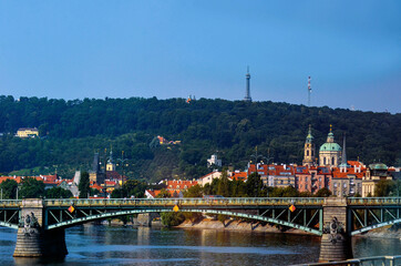 A beautiful view of Prague city at Czech Republic.