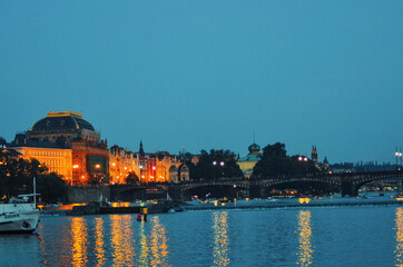 A beautiful view of Prague city at Czech Republic.