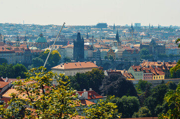 A beautiful view of Prague city at Czech Republic.