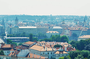 A beautiful view of Prague city at Czech Republic.