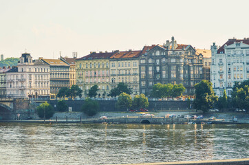 A beautiful view of Prague city at Czech Republic.