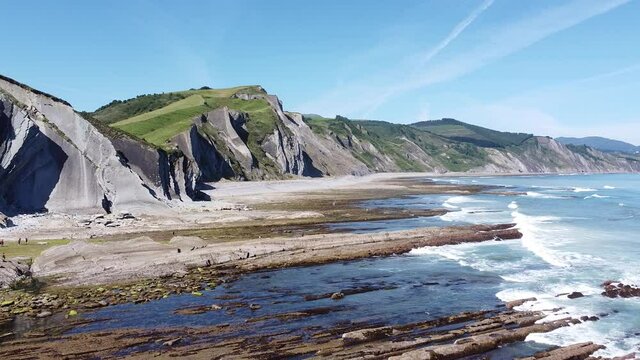 coast of Zumaia with a view of the flysch 