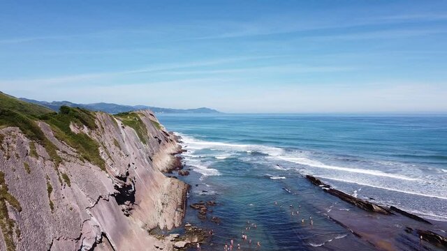 coast of Zumaia with a view of the flysch 