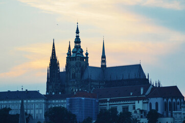 A beautiful view of Prague city at Czech Republic.