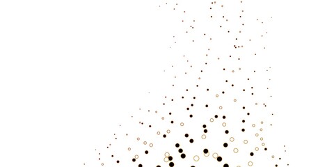 Dark Orange vector backdrop with dots. Modern abstract illustration with colorful circle shapes. Pattern for booklets, leaflets.