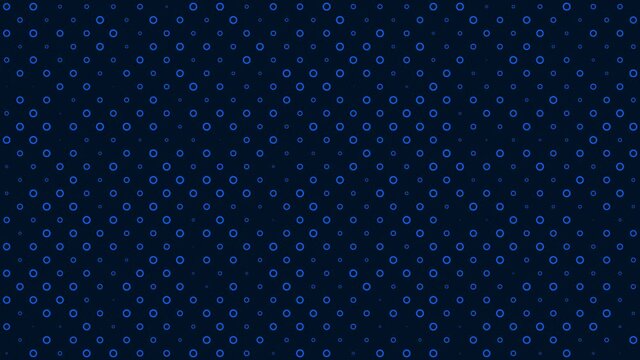 Blue circles on dark blue background are changed size with top view motion
