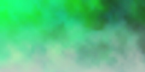 Light Green vector backdrop with cumulus. Abstract illustration with colorful gradient clouds. Pattern for your booklets, leaflets.