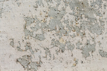 Old rusted metallic wall with  peeling paint, Old iron background
