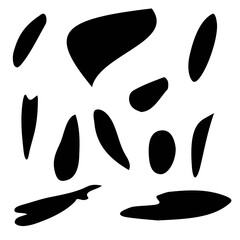  Abstract strokes of black color