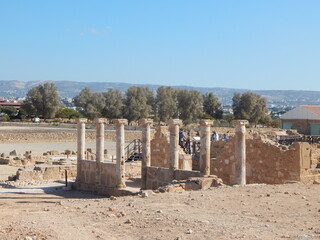 Public World Heritage Site, Paphos, Kato, Cyprus. Large Ancient Roman site 