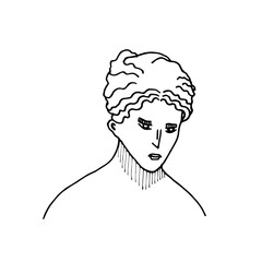 Greek sculpture vector illustration