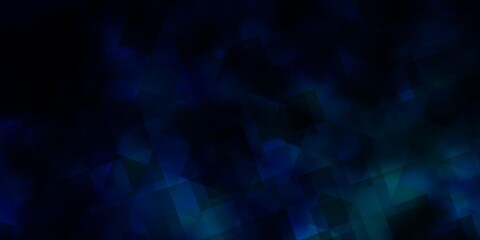 Obraz premium Dark BLUE vector background with polygonal style.