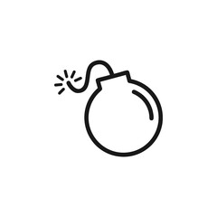 Bomb icon flat vector illustration