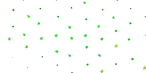 Light green, yellow vector template with flu signs.