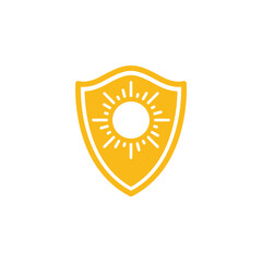 Sun UV protection icon vector illustration