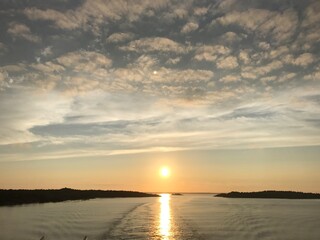 sunset over the sea