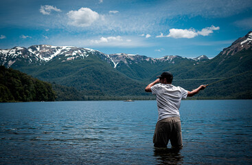 Fototapeta na wymiar Patagonia Fly Fishing