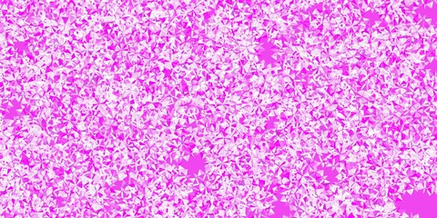 Light purple, pink vector layout with beautiful snowflakes.