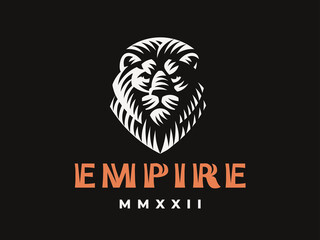 Lion modern logo. King heraldic emblem design editable for your business. Vector illustration.